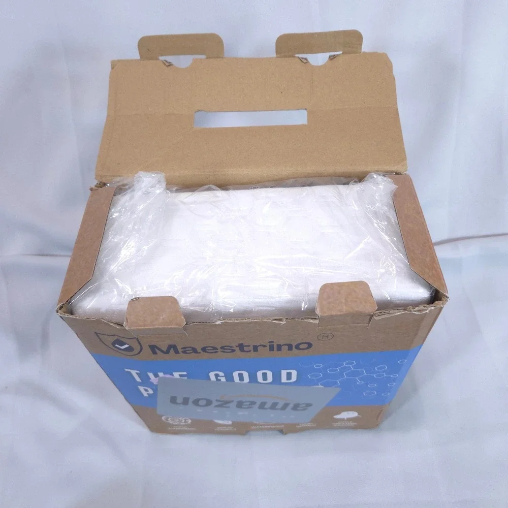 Maestrino Tencel Waterproof Mattress Protector Cover King White Allergen Proof